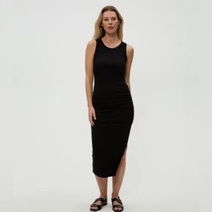 NWT Antistar Black Sleeveless Ruched Sides Dress Women’s XS